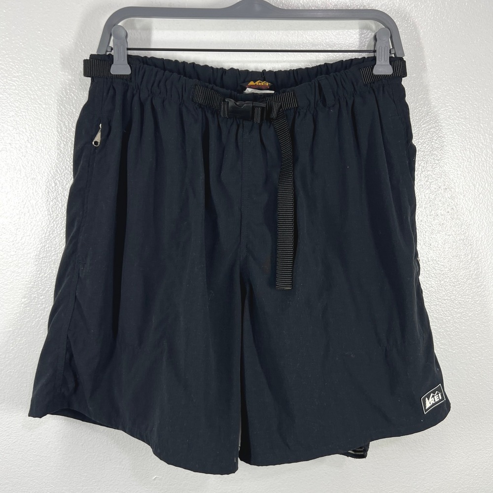 REI Black‎ Nylon Cycling Shorts with Liner and Belt Medium Dirt Bike Performance